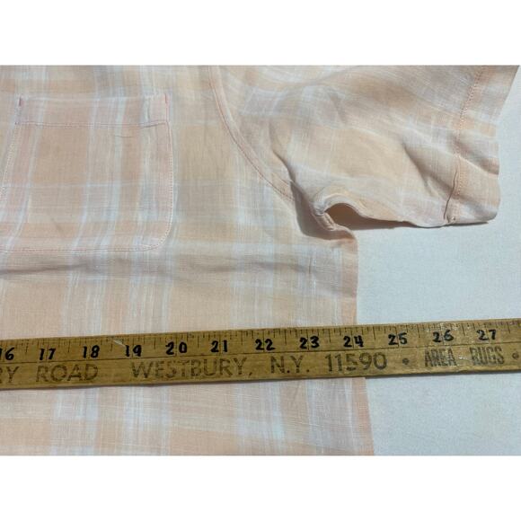 Tommy Bahama Peach Button-Up Shirt Men’s Size Large 100% Linen Casual - Picture 6 of 12